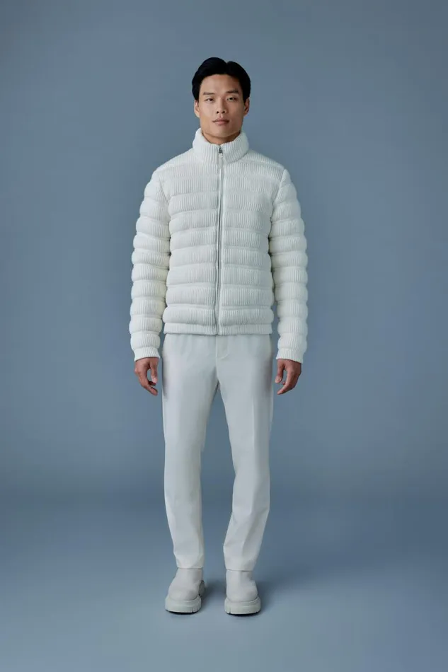 Puffer Men Mackage CHRISTOPHER Cashmere Light Down Jacket Carbon Mix Puffer Men Mackage CHRISTOPHER Cashmere Light Down Jacket Carbon Mix
