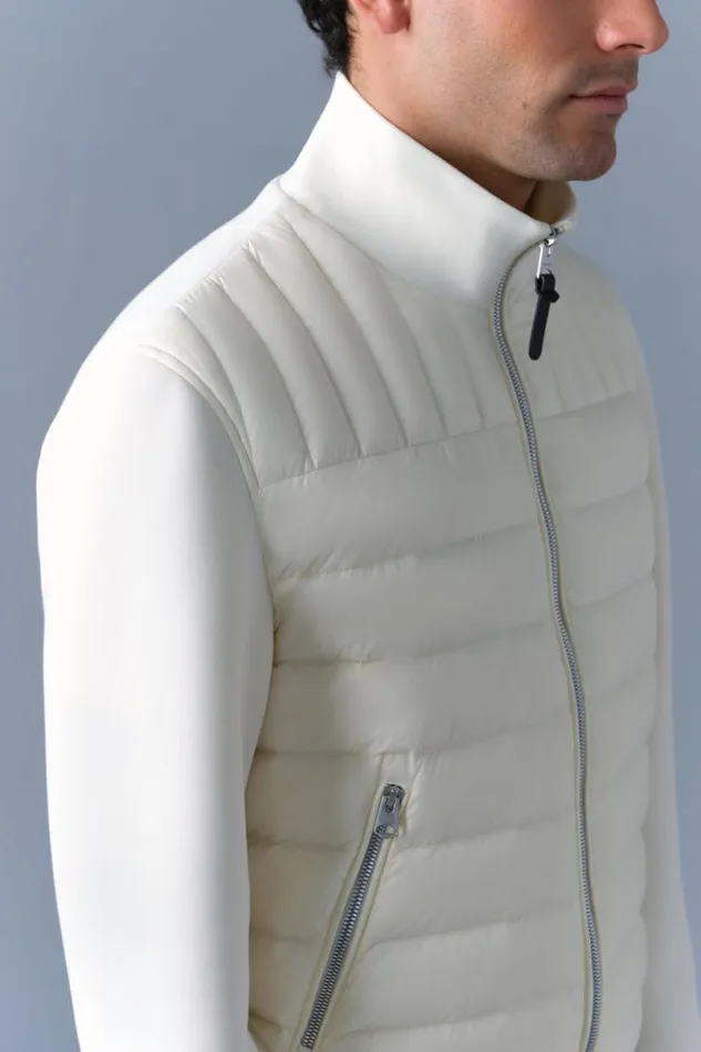 Puffer Men Mackage COLLINR Nano Down Mixed Media Bomber Jacket Black