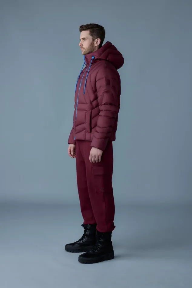 Puffer Men Mackage LUKE Softwash Geometrical Channel Quilt Down Jacket Black