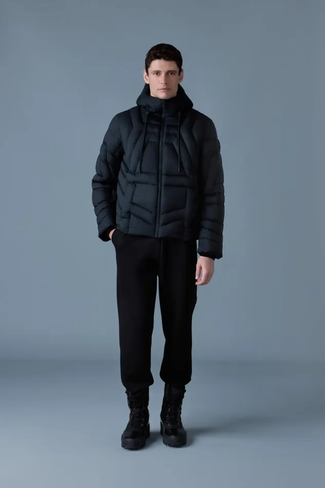 Puffer Men Mackage LUKE Softwash Geometrical Channel Quilt Down Jacket Black Puffer Men Mackage LUKE Softwash Geometrical Channel Quilt Down Jacket Black