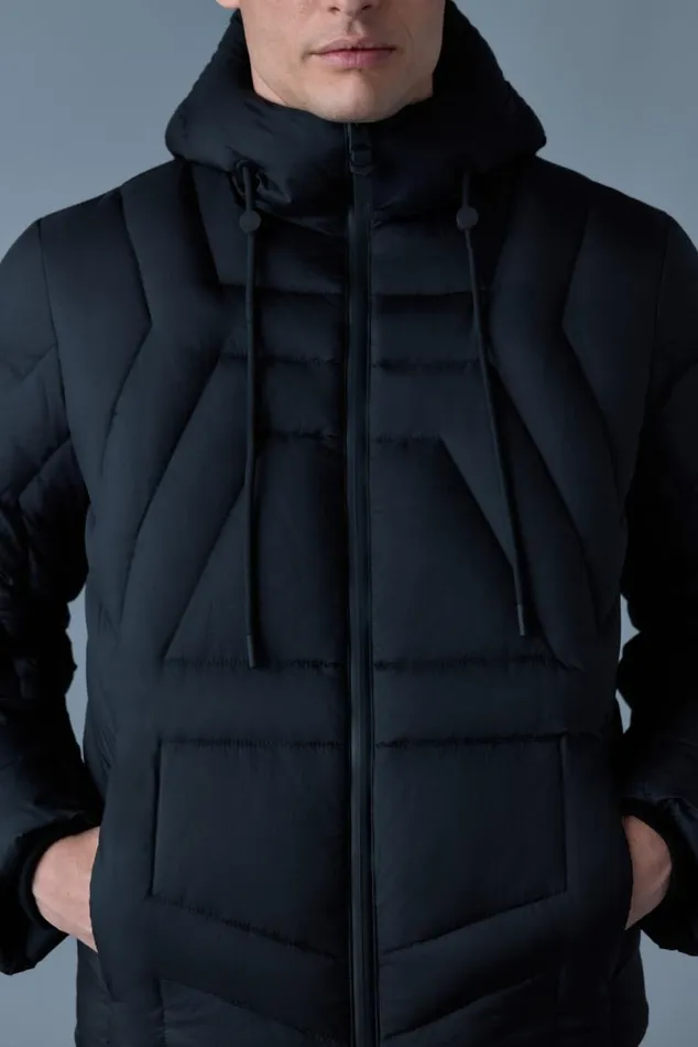 Puffer Men Mackage LUKE Softwash Geometrical Channel Quilt Down Jacket Black Puffer Men Mackage LUKE Softwash Geometrical Channel Quilt Down Jacket Black