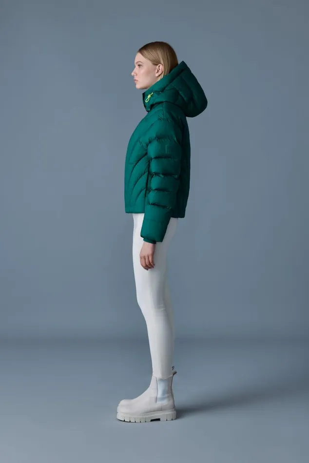 Puffers Women Mackage HOPE Softwash Rounded Quilt Down Jacket Emerald