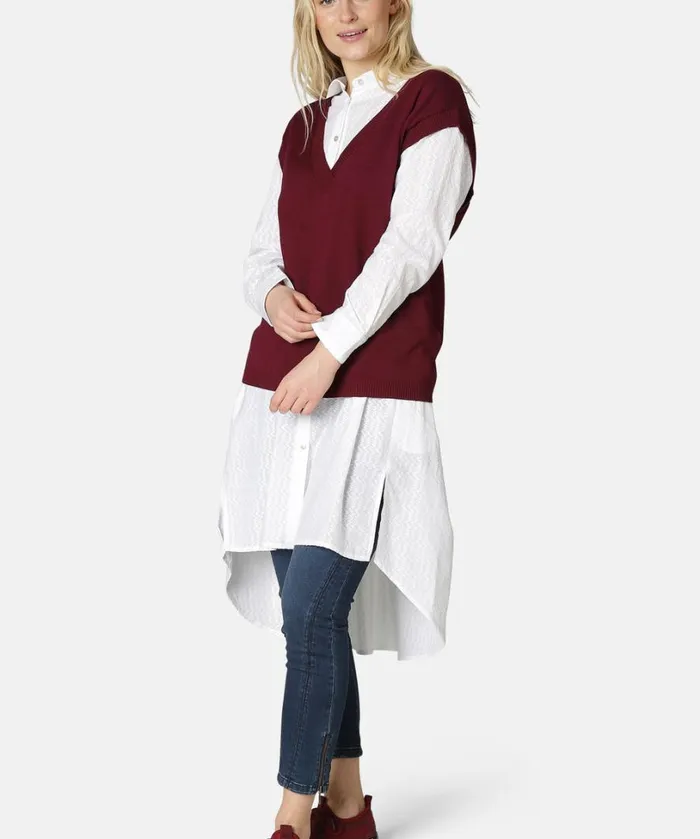 Pullover 8211 Tawny Port Clothing Ilse Jacobsen Knitwear