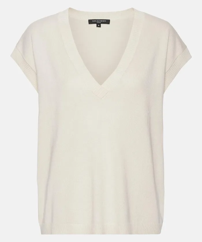 Pullover 8211 White Sugar Clothing Ilse Jacobsen Knitwear