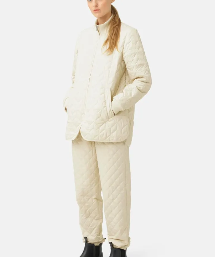 Quilt Jacket 8211 Bleached Sand Outerwear Ilse Jacobsen All Jackets And Coats
