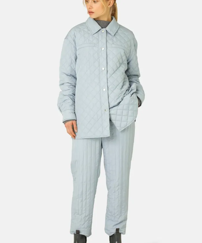 Quilt Jacket 8211 Pale Petroleum Outerwear Ilse Jacobsen All Jackets And Coats