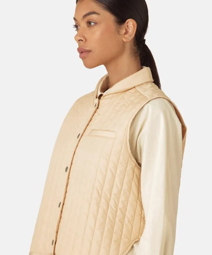 Quilt Vest 8211 Beige Outerwear Ilse Jacobsen All Jackets And Coats