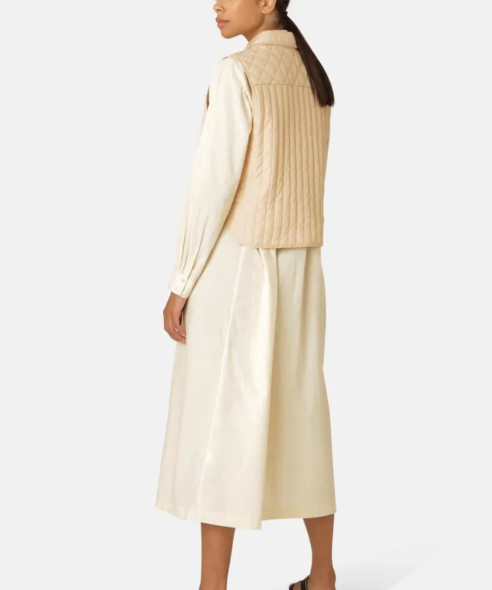 Quilt Vest 8211 Beige Outerwear Ilse Jacobsen All Jackets And Coats
