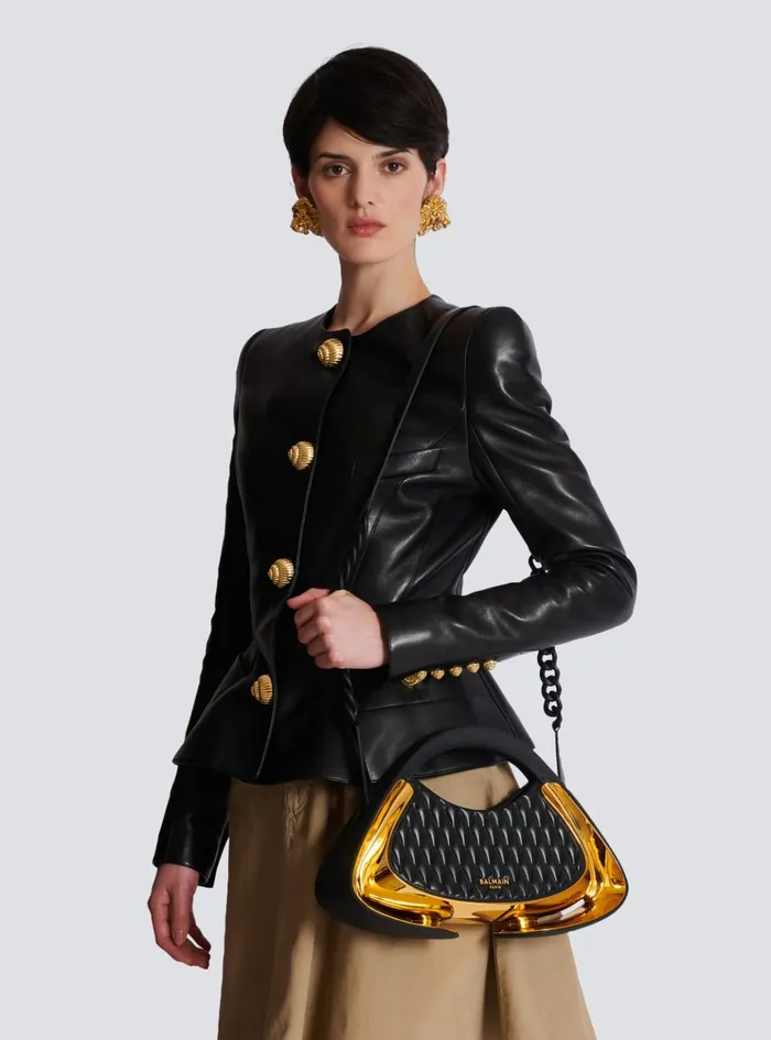 Quilted Medium Jolie Madame Bag Gold Women Balmain Handbags