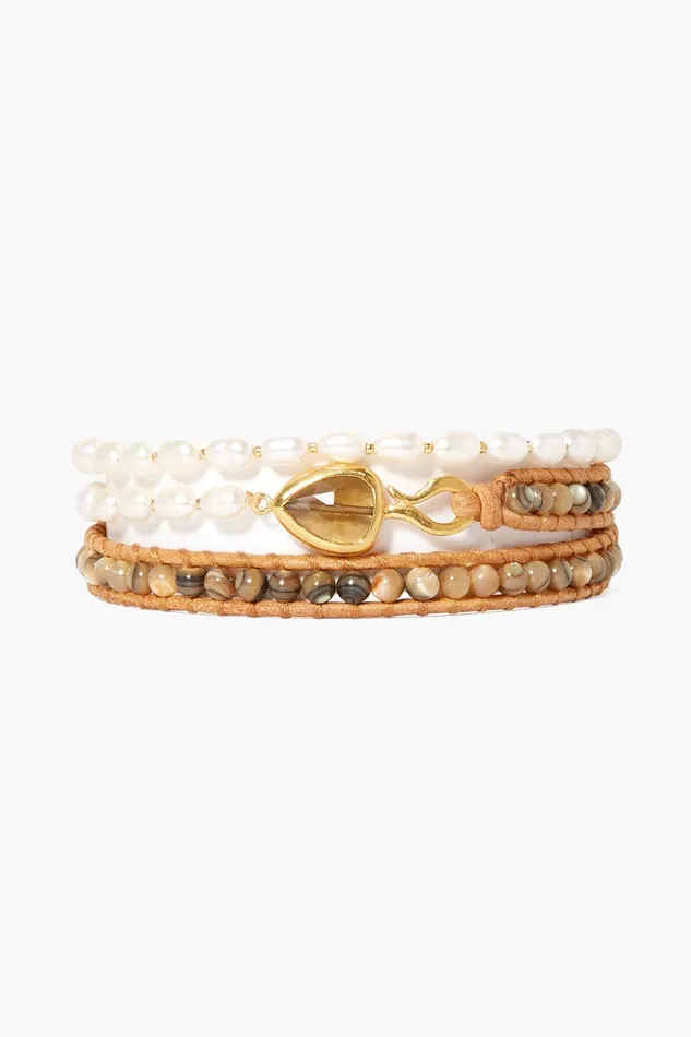 Rahel Triple Wrap Bracelet Natural Mix Women Chan Luu Bracelets