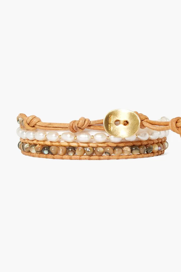 Rahel Triple Wrap Bracelet Natural Mix Women Chan Luu Bracelets