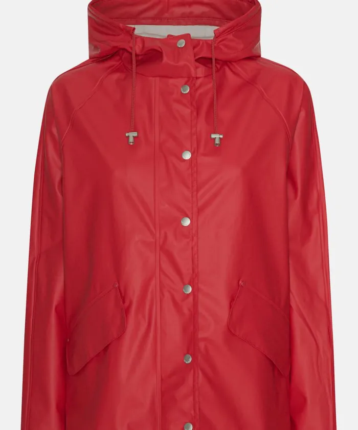 Rain Jacket 8211 Deep Red Rainwear Ilse Jacobsen Raincoats