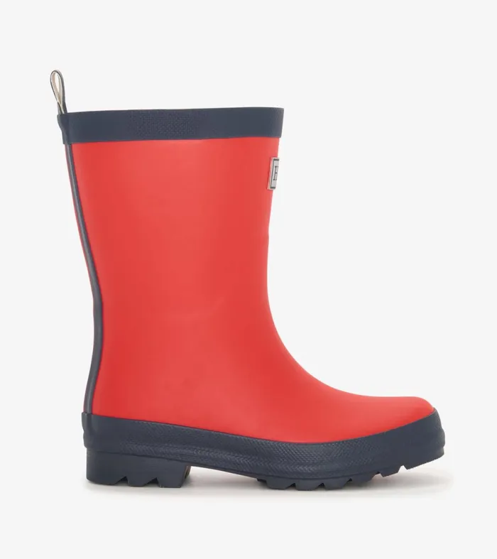 Rainwear GirlsBoysBaby and Toddler Hatley Red and Navy Matte Rain Boots