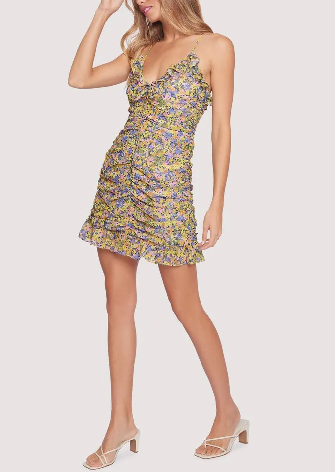 Rhodes Paradise Mini Dress Purplefloral Women Lost Wander Dresses