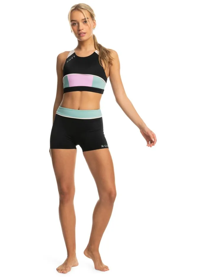 Roxy Bikinis Roxy Active Shorty Bikini Bottoms Anthracite 8211 Women