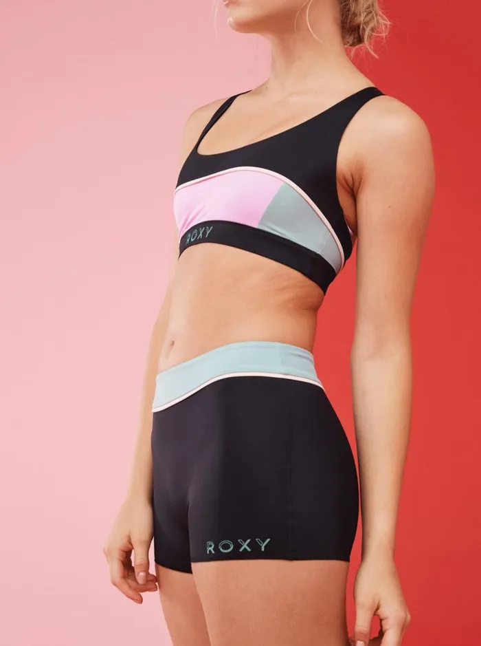 Roxy Bikinis Roxy Active Shorty Bikini Bottoms Anthracite 8211 Women