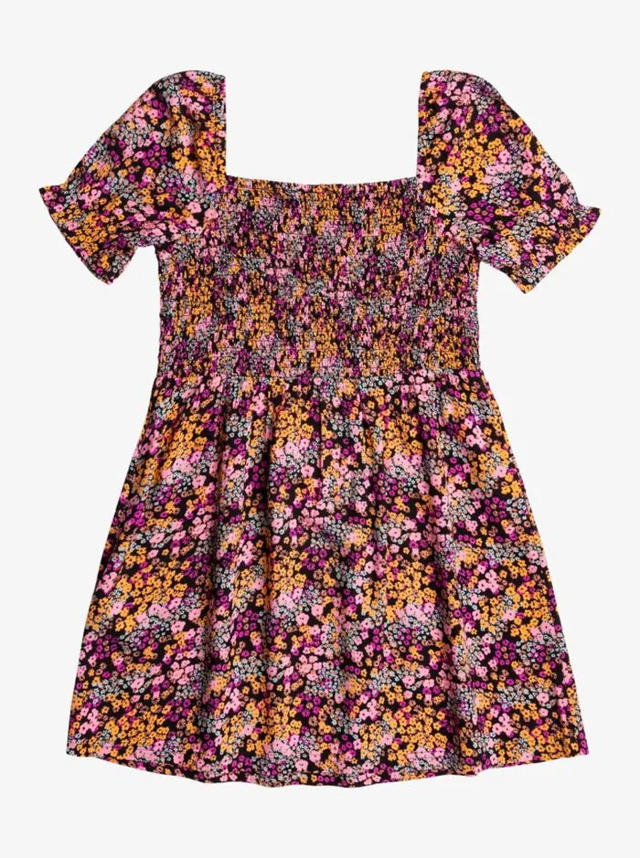 Roxy Dresses Girl039s 416 Free The Animal Short Sleeve Dress Anthracite Floral Daze 8211 Women