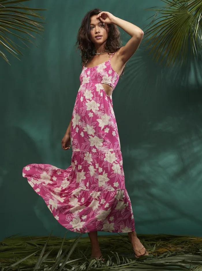 Roxy Dresses Hot Tropics Maxi Dress Shocking Pink Wild Oasis 8211 Women Roxy Dresses Hot Tropics Maxi Dress Shocking Pink Wild Oasis 8211 Women