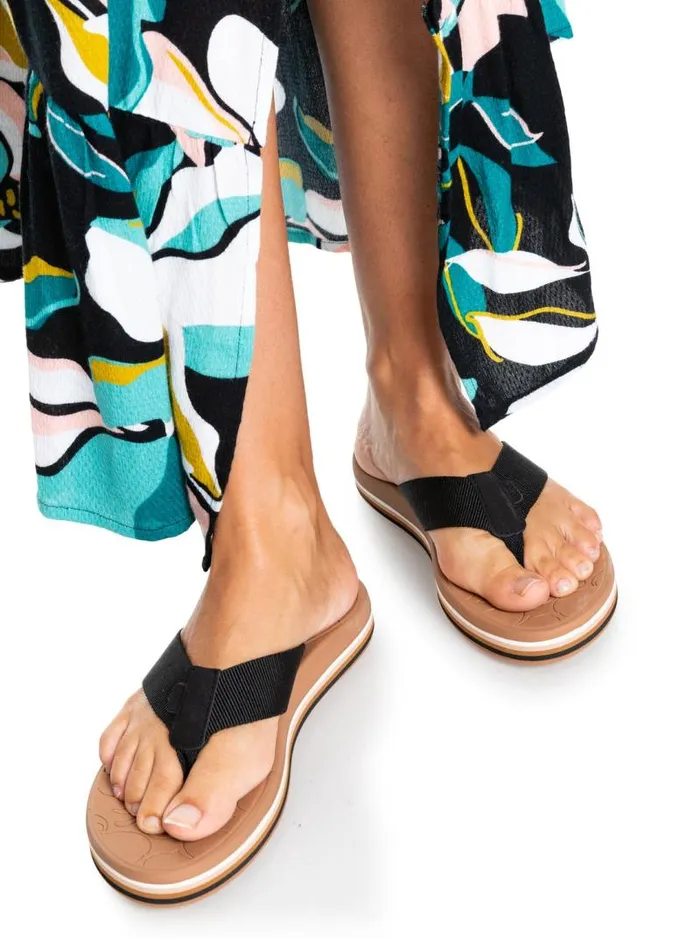 Roxy Flip Flops Colbee Hi Sandals Blacktan 8211 Women