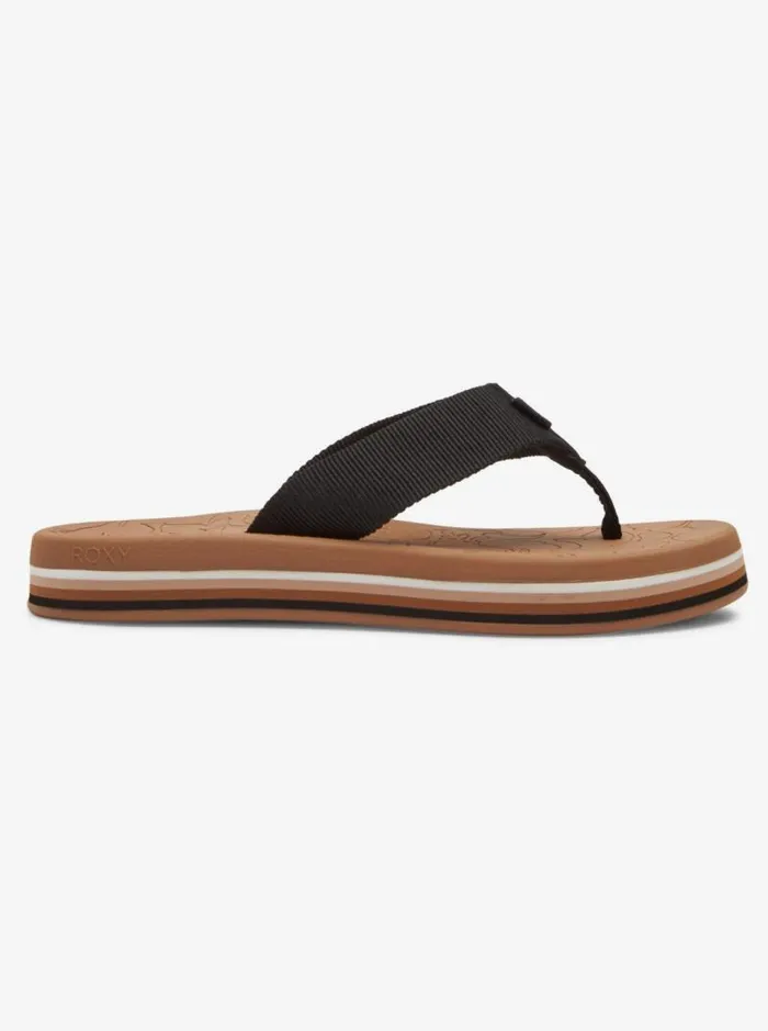 Roxy Flip Flops Colbee Hi Sandals Blacktan 8211 Women