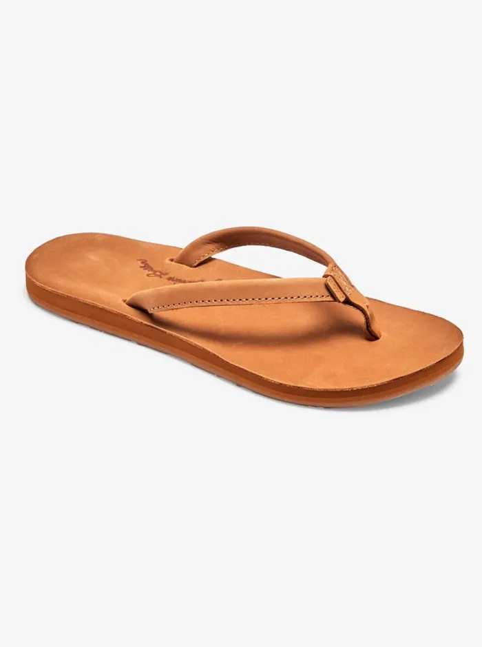 Roxy Flip Flops Lorraine Slim Sandals Tan 8211 Women