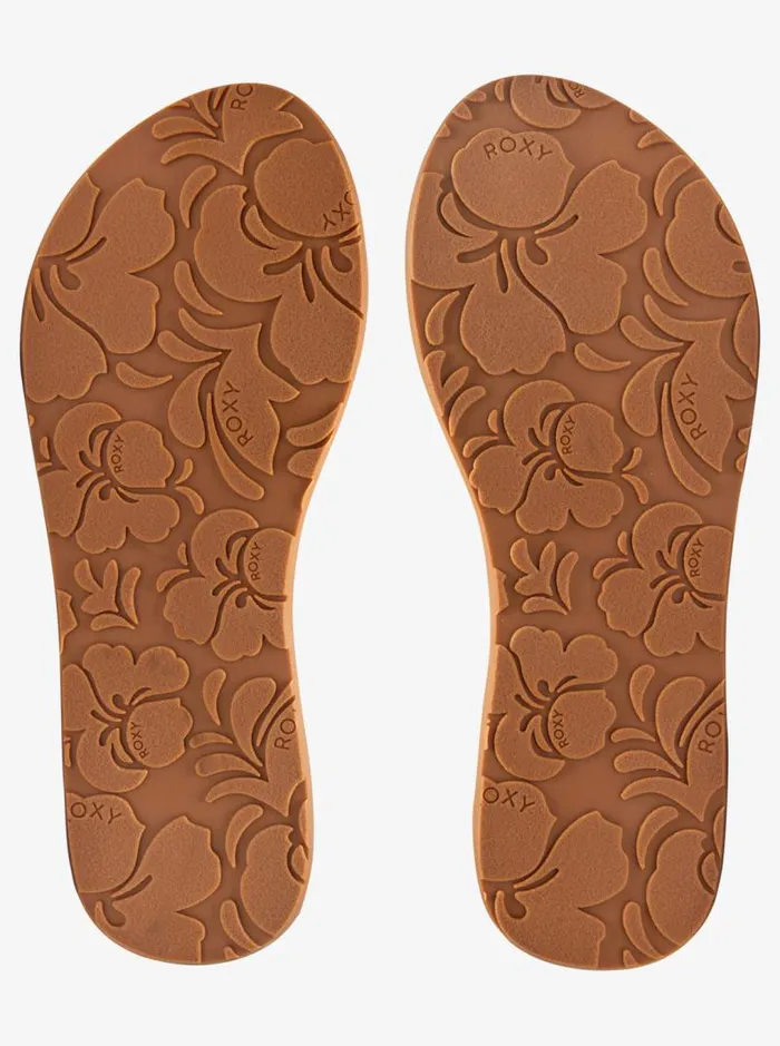 Roxy Flip Flops Lorraine Slim Sandals Tan 8211 Women
