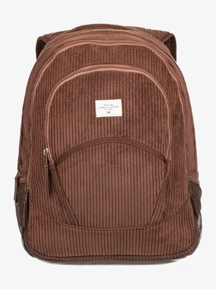 Roxy Handbags Cozy Nature Large Corduroy Backpack Bitter Chocolate 8211 Women