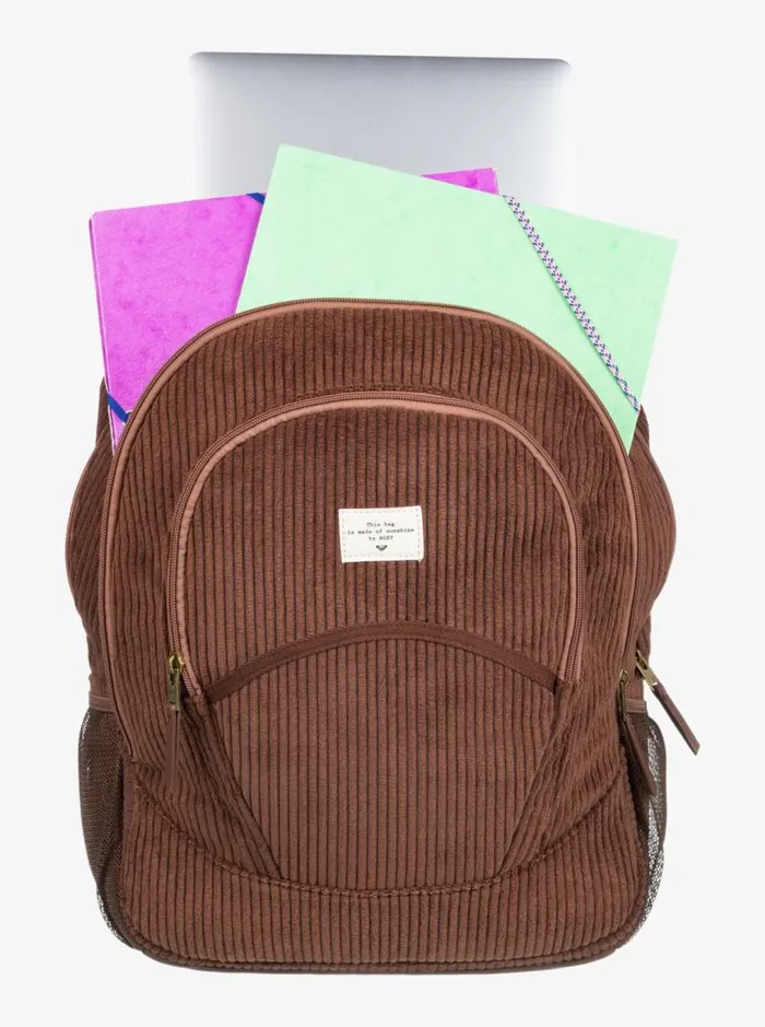Roxy Handbags Cozy Nature Large Corduroy Backpack Bitter Chocolate 8211 Women