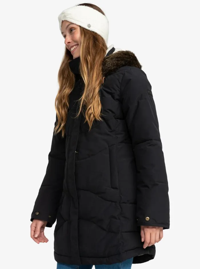 Roxy Jackets Ellie Longline Winter Jacket True Black 8211 Women Roxy Jackets Ellie Longline Winter Jacket True Black 8211 Women
