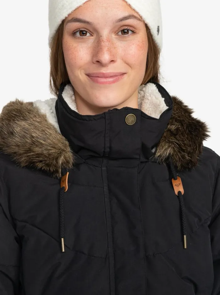 Roxy Jackets Ellie Longline Winter Jacket True Black 8211 Women Roxy Jackets Ellie Longline Winter Jacket True Black 8211 Women