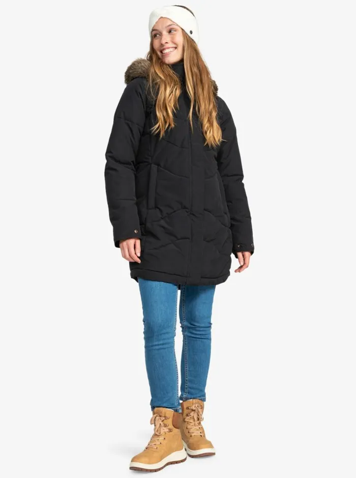 Roxy Jackets Ellie Longline Winter Jacket True Black 8211 Women Roxy Jackets Ellie Longline Winter Jacket True Black 8211 Women