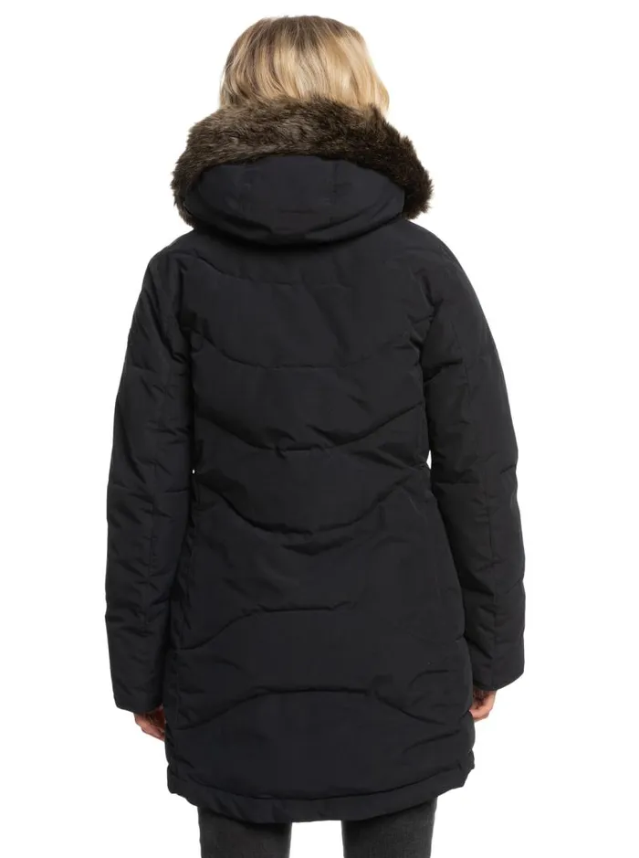 Roxy Jackets Ellie Longline Winter Jacket True Black 8211 Women Roxy Jackets Ellie Longline Winter Jacket True Black 8211 Women