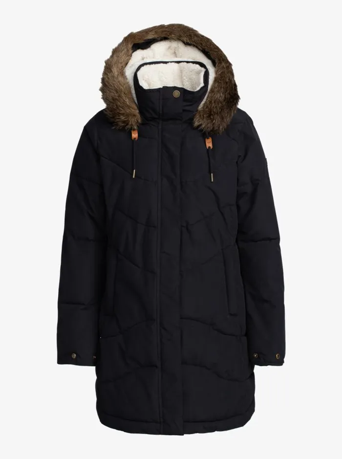 Roxy Jackets Ellie Longline Winter Jacket True Black 8211 Women Roxy Jackets Ellie Longline Winter Jacket True Black 8211 Women