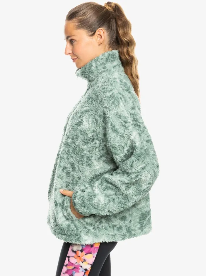 Roxy Jackets Waves Of Warmth HalfZip Fleece Blue Surf Planao 8211 Women Roxy Jackets Waves Of Warmth HalfZip Fleece Blue Surf Planao 8211 Women