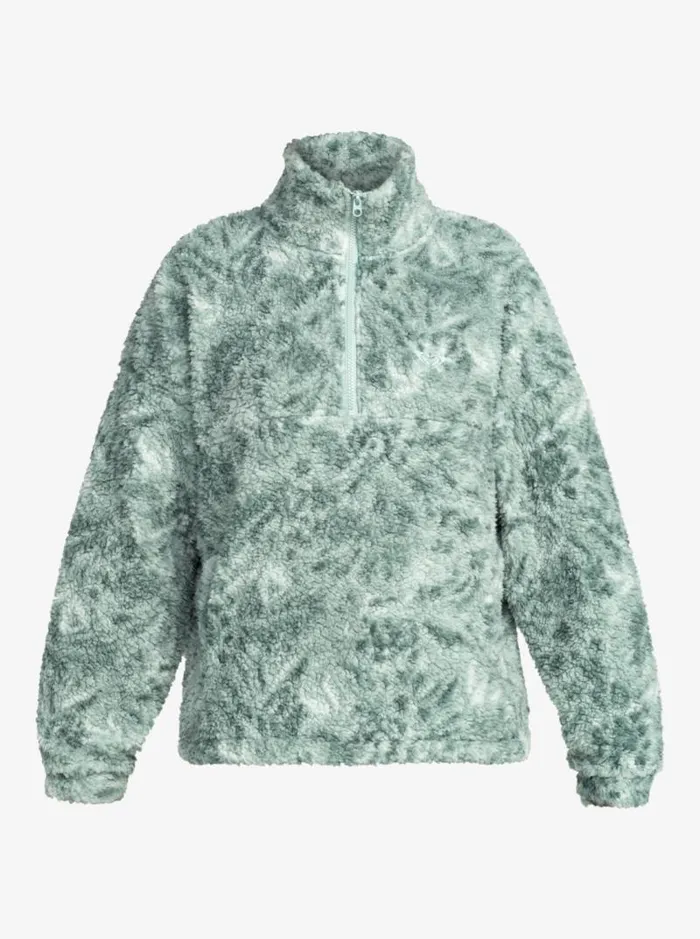 Roxy Jackets Waves Of Warmth HalfZip Fleece Blue Surf Planao 8211 Women Roxy Jackets Waves Of Warmth HalfZip Fleece Blue Surf Planao 8211 Women
