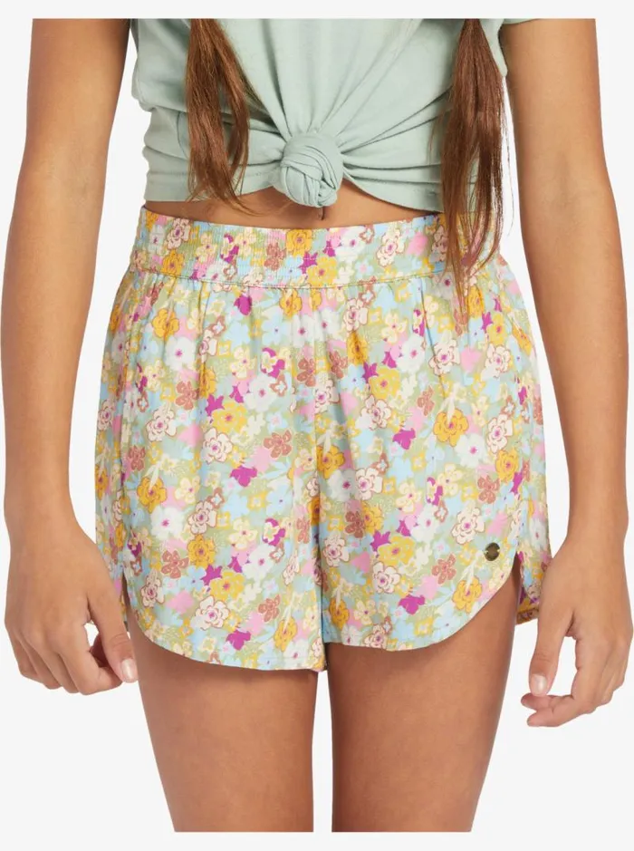 Roxy Jeans and Pants Girls039 416 Canyon Moon Elasticized Shorts Fern Memories 8211 Kids