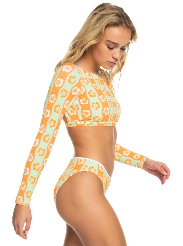 Roxy Rashguards Wavy Babe Cropped Long Sleeve Rashguard Ambroisia Wave Babe Small 8211 Women Roxy Rashguards Wavy Babe Cropped Long Sleeve Rashguard Ambroisia Wave Babe Small 8211 Women