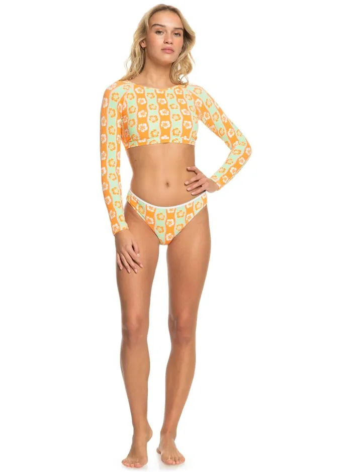 Roxy Rashguards Wavy Babe Cropped Long Sleeve Rashguard Ambroisia Wave Babe Small 8211 Women Roxy Rashguards Wavy Babe Cropped Long Sleeve Rashguard Ambroisia Wave Babe Small 8211 Women