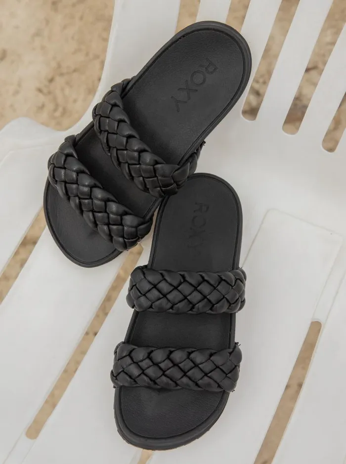 Roxy Sandals Slippy Braided WaterFriendly Sandals Black 8211 Women