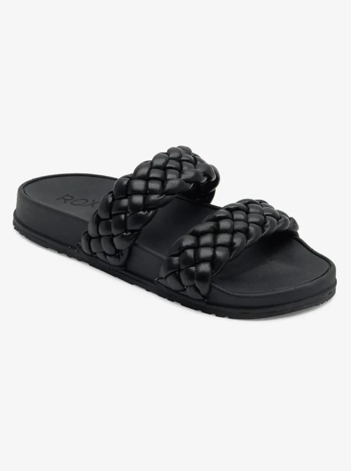 Roxy Sandals Slippy Braided WaterFriendly Sandals Black 8211 Women Roxy Sandals Slippy Braided WaterFriendly Sandals Black 8211 Women