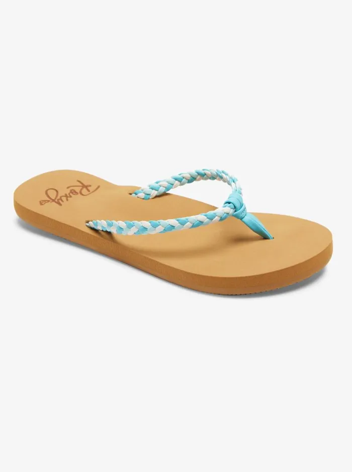 Roxy Shoes and Sandals Girl039s 416 Costas FlipFlops Aqua 8211 Kids