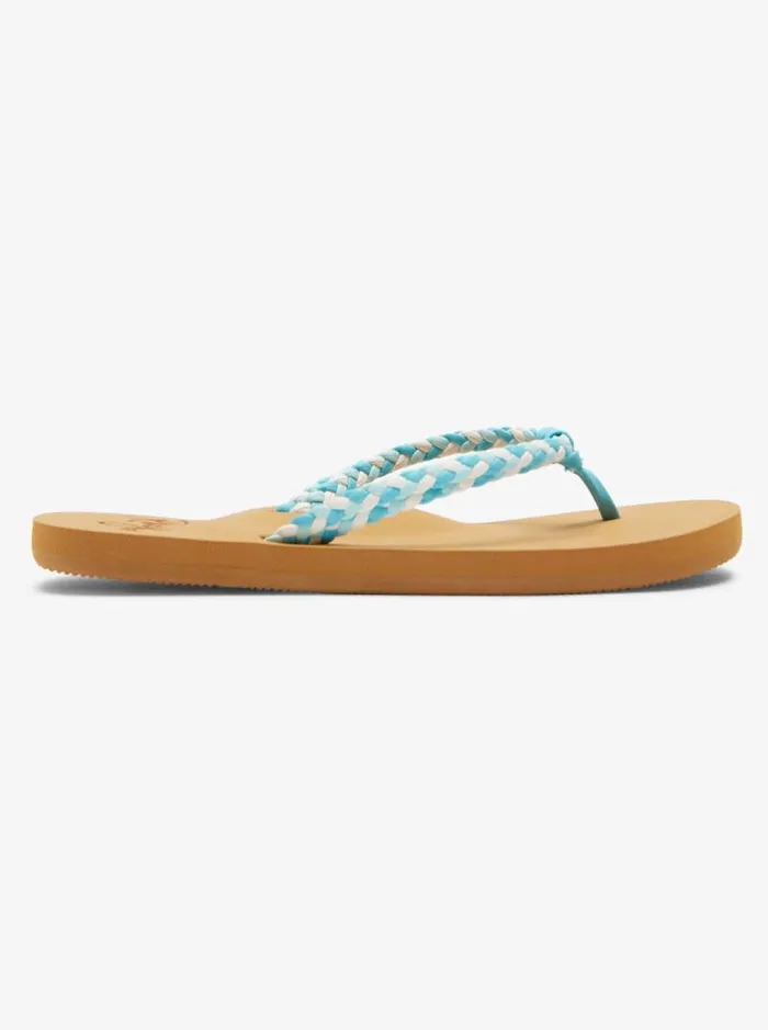 Roxy Shoes and Sandals Girl039s 416 Costas FlipFlops Aqua 8211 Kids