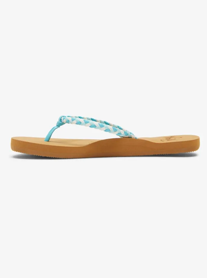 Roxy Shoes and Sandals Girl039s 416 Costas FlipFlops Aqua 8211 Kids
