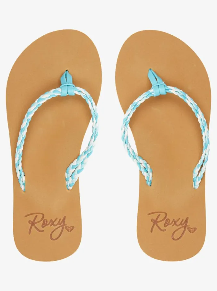 Roxy Shoes and Sandals Girl039s 416 Costas FlipFlops Aqua 8211 Kids