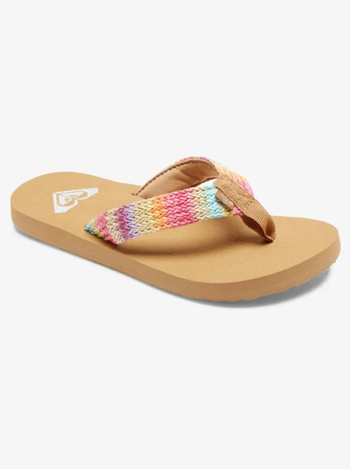 Roxy Shoes and Sandals Girl039s 416 Porto Raffia FlipFlops Pinkraspberry 8211 Kids