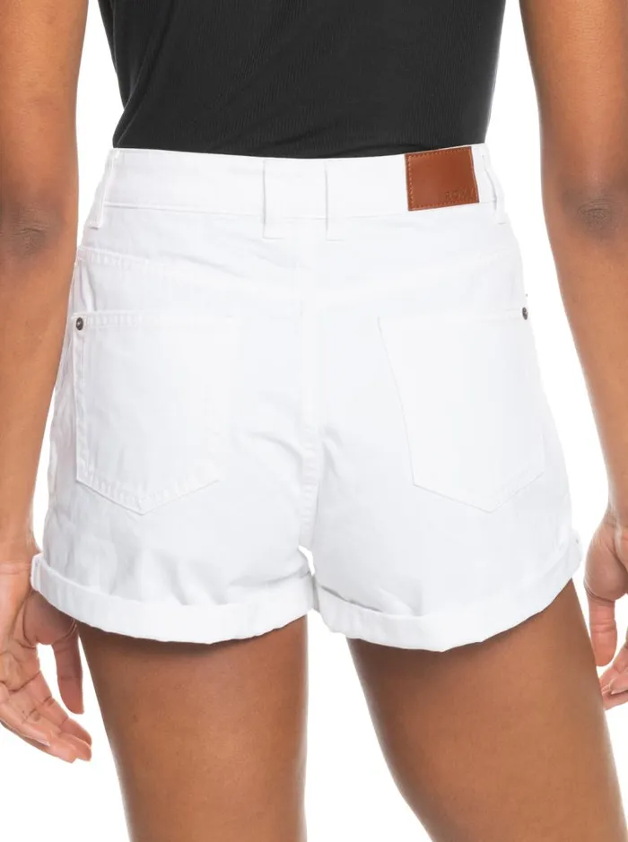 Roxy Shorts Authentic Summer White High Denim Shorts Off White 8211 Women