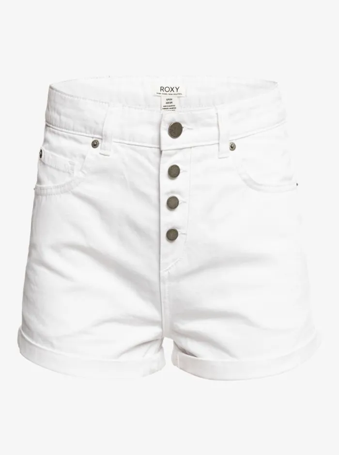 Roxy Shorts Authentic Summer White High Denim Shorts Off White 8211 Women