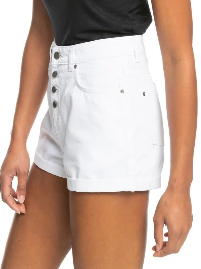 Roxy Shorts Authentic Summer White High Denim Shorts Off White 8211 Women