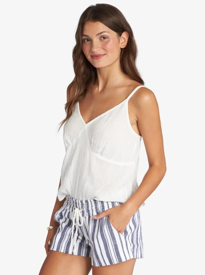 Roxy Shorts Oceanside Elasticized Shorts Mood Indigo Paradise Stripe 8211 Women