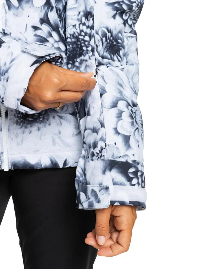 Roxy Snow Jackets Jet Ski Insulated Snow Jacket Bright White Future Flower 8211 Women Roxy Snow Jackets Jet Ski Insulated Snow Jacket Bright White Future Flower 8211 Women